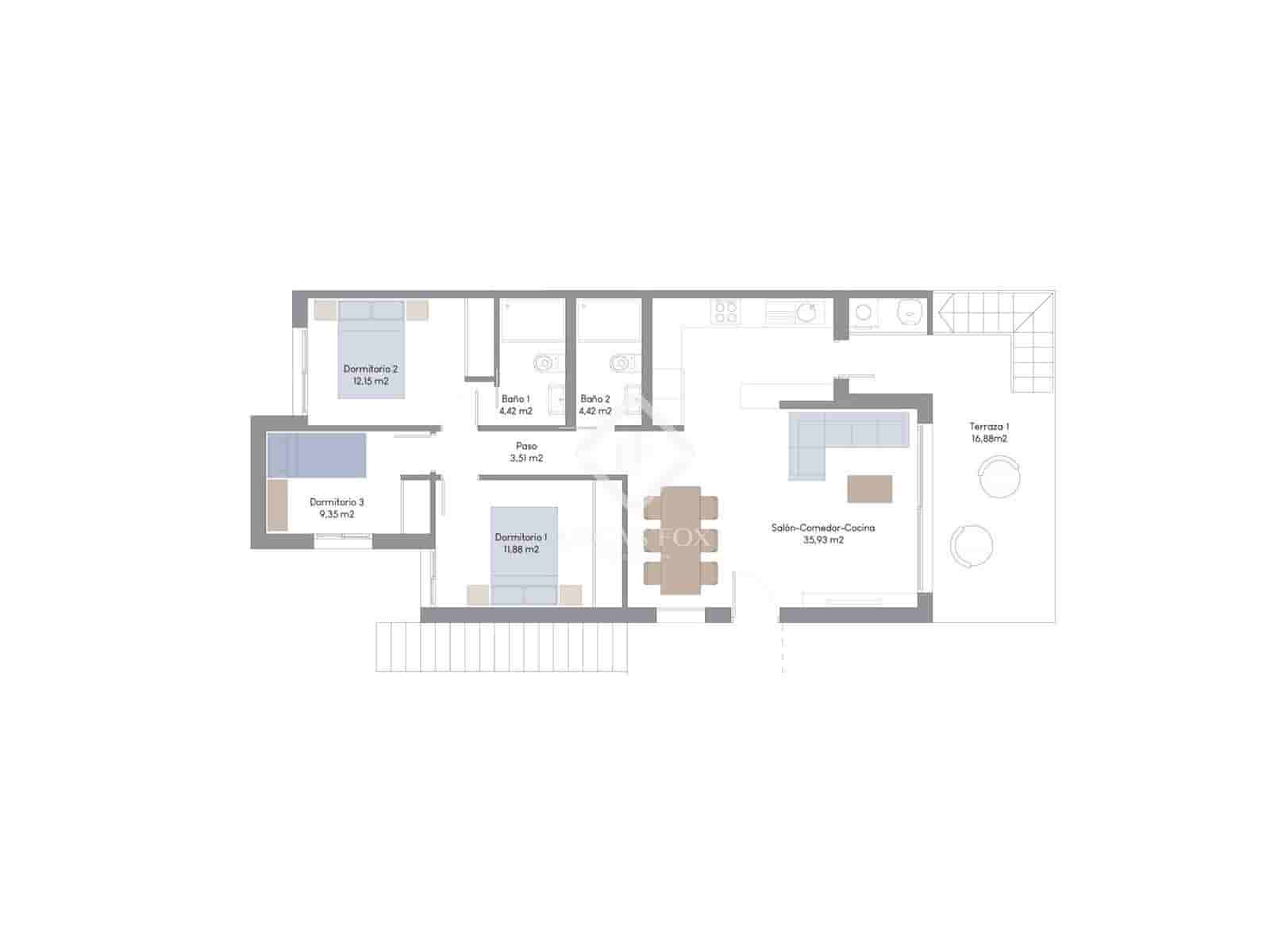 3 bedroom Villa for sale in Finestrat with pool garage - € 379,900 (Ref: 8982832)