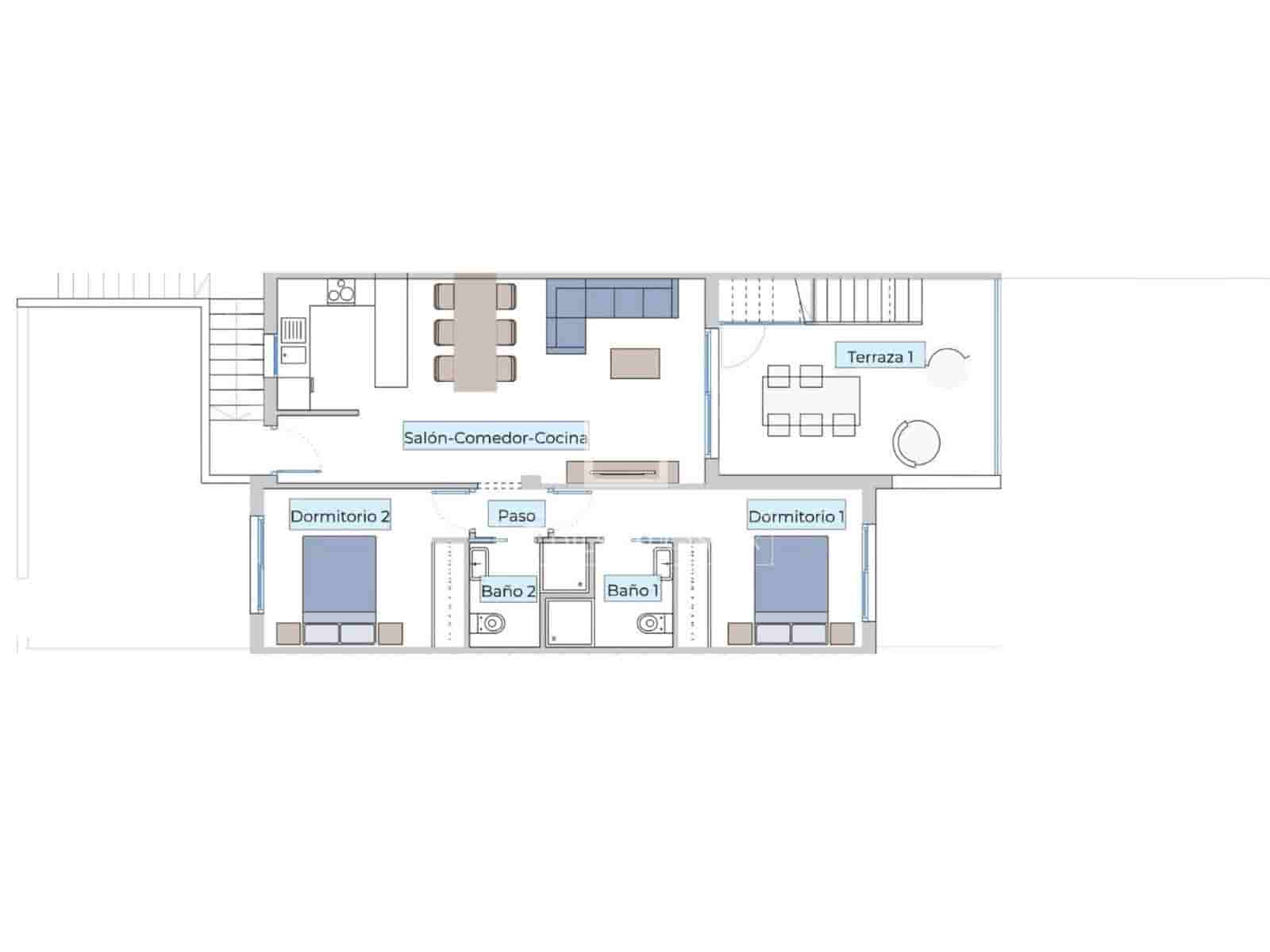2 bedroom Villa for sale in Finestrat with pool garage - € 369,900 (Ref: 8982832)