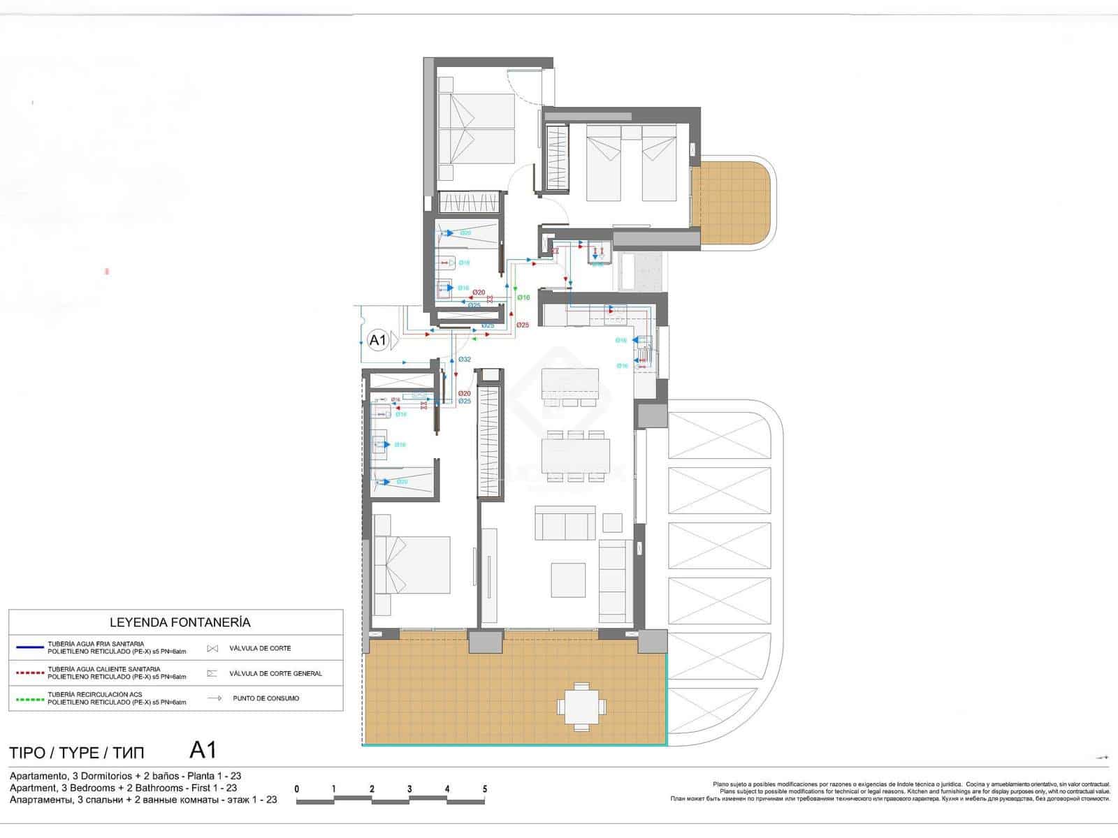 3 quarto Apartamento para venda em Benidorm com piscina garagem - 523 000 € (Ref: 8998282)