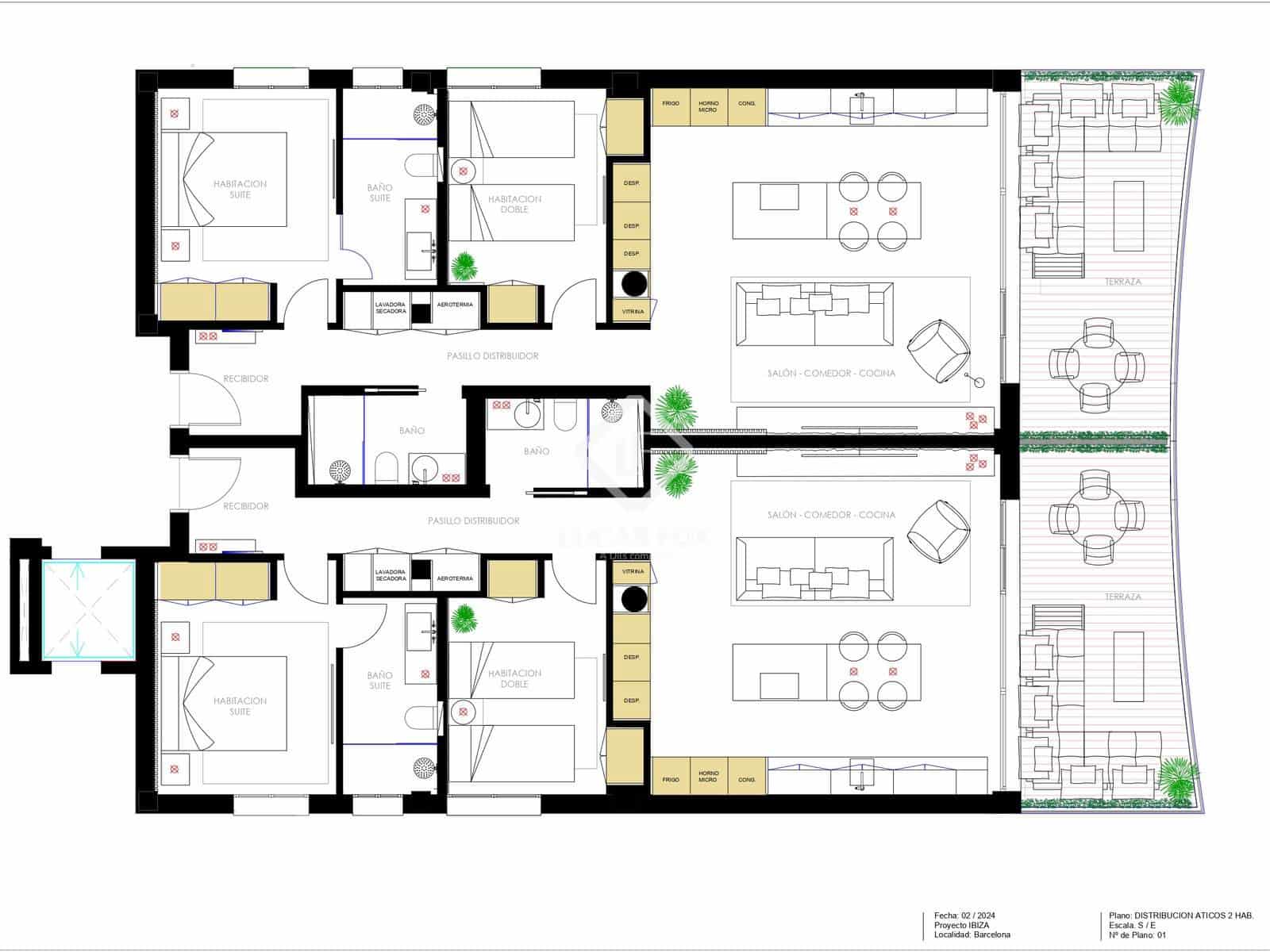 2 soveværelse Penthouse til salg i Sant Antoni de Portmany med swimmingpool garage - € 1.440.000 (Ref: 9000181)