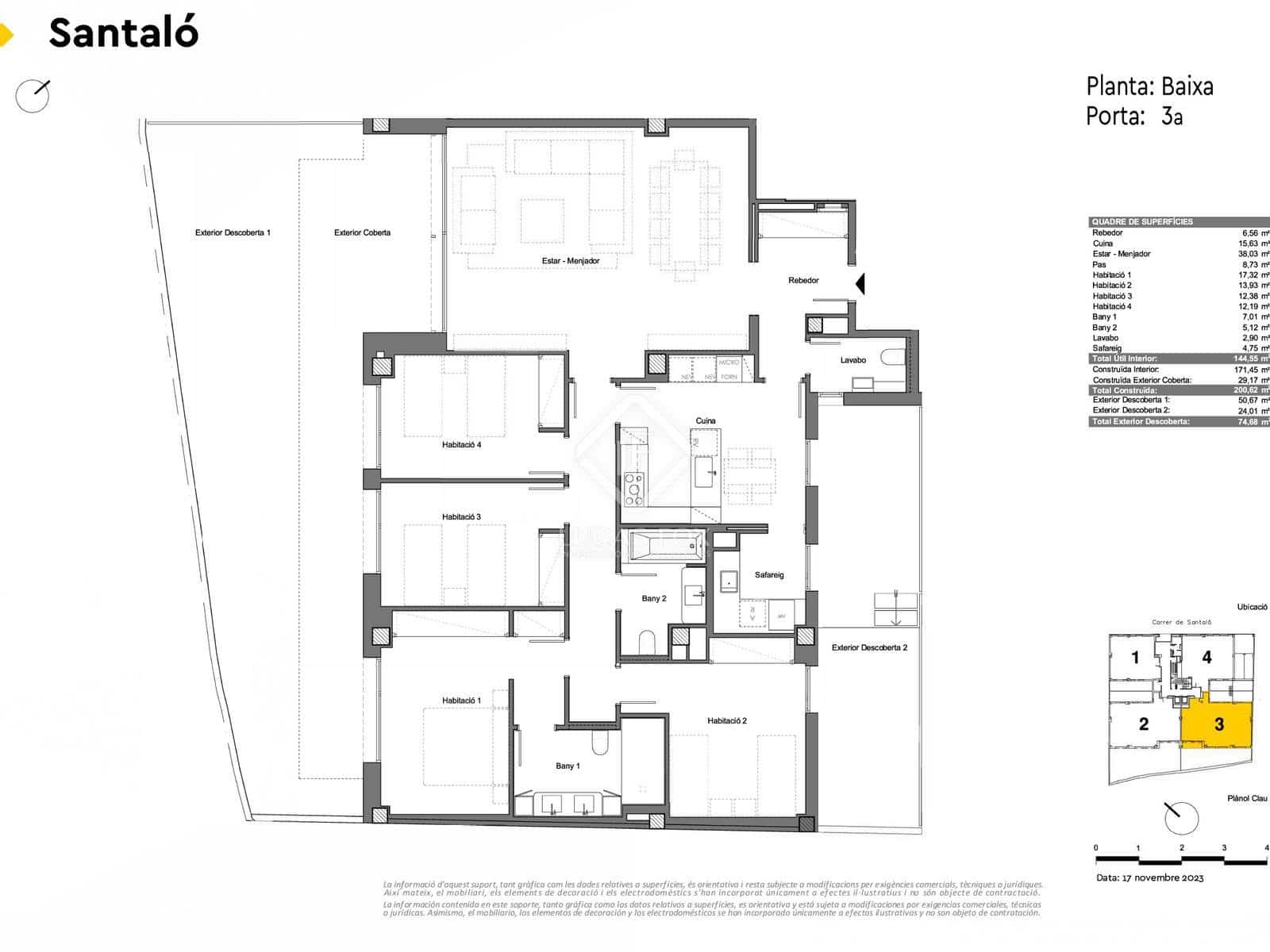 4 quarto Apartamento para venda em Barcelona cidade com piscina garagem - 1 773 000 € (Ref: 9004189)