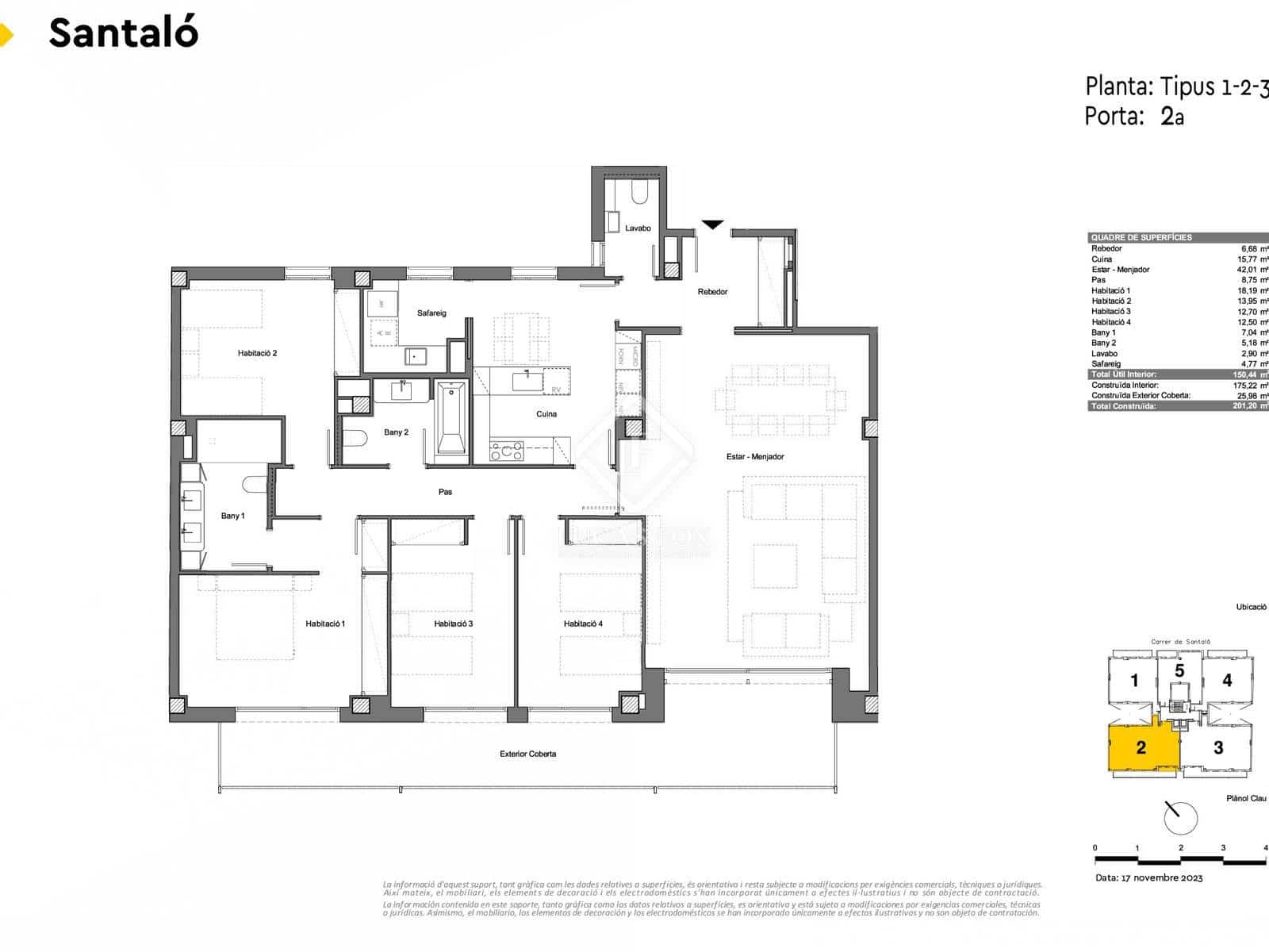 4 slaapkamer Appartement te koop in Barcelona stad met zwembad garage - € 1.690.000 (Ref: 9004190)