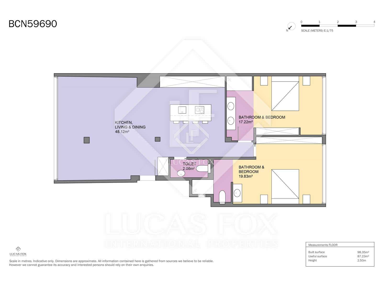 2 chambre Appartement à vendre à Barcelone ville - 845 000 € (Ref: 9004624)