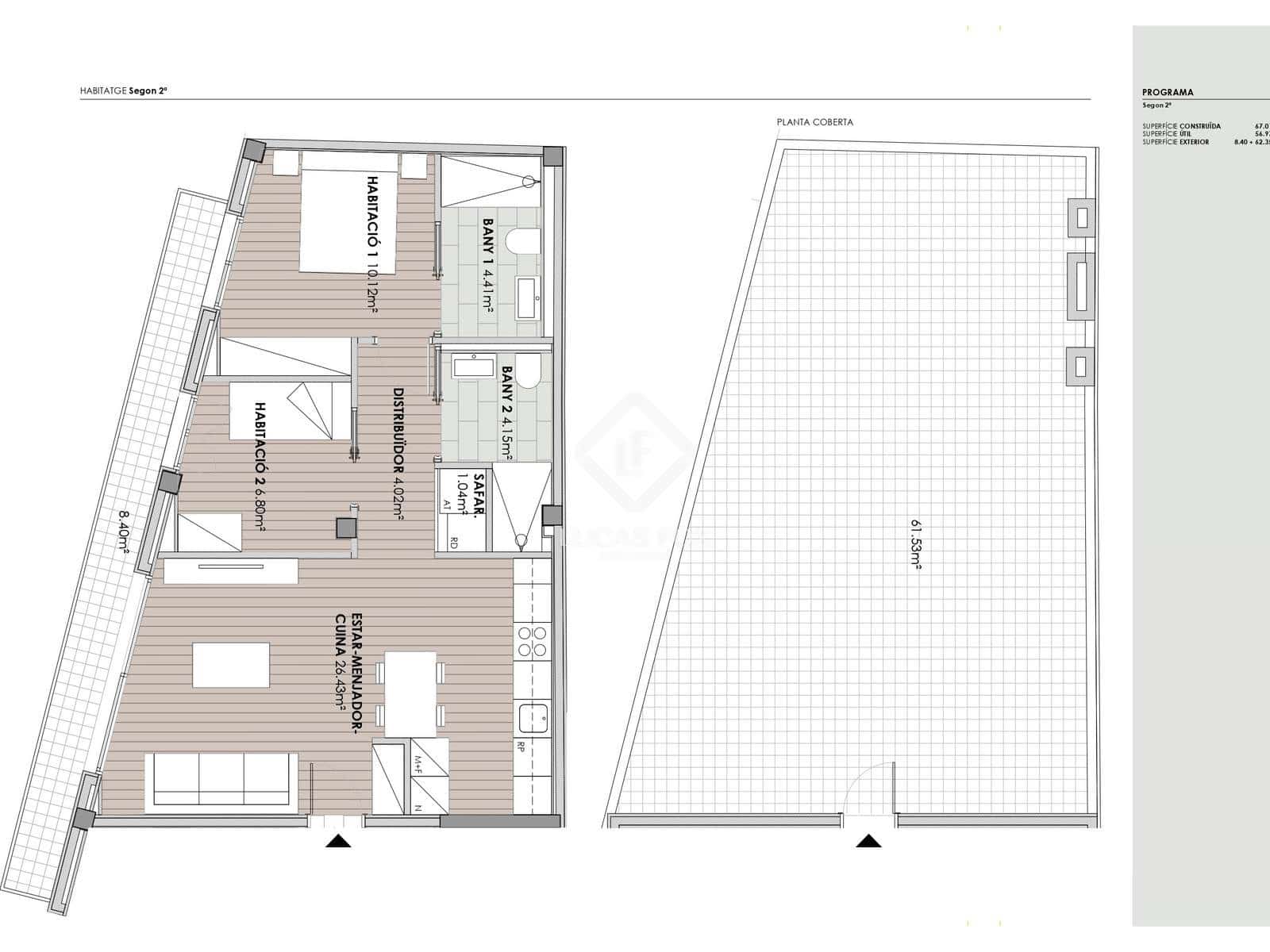 2 slaapkamer Penthouse te koop in Barcelona stad - € 511.000 (Ref: 9009968)