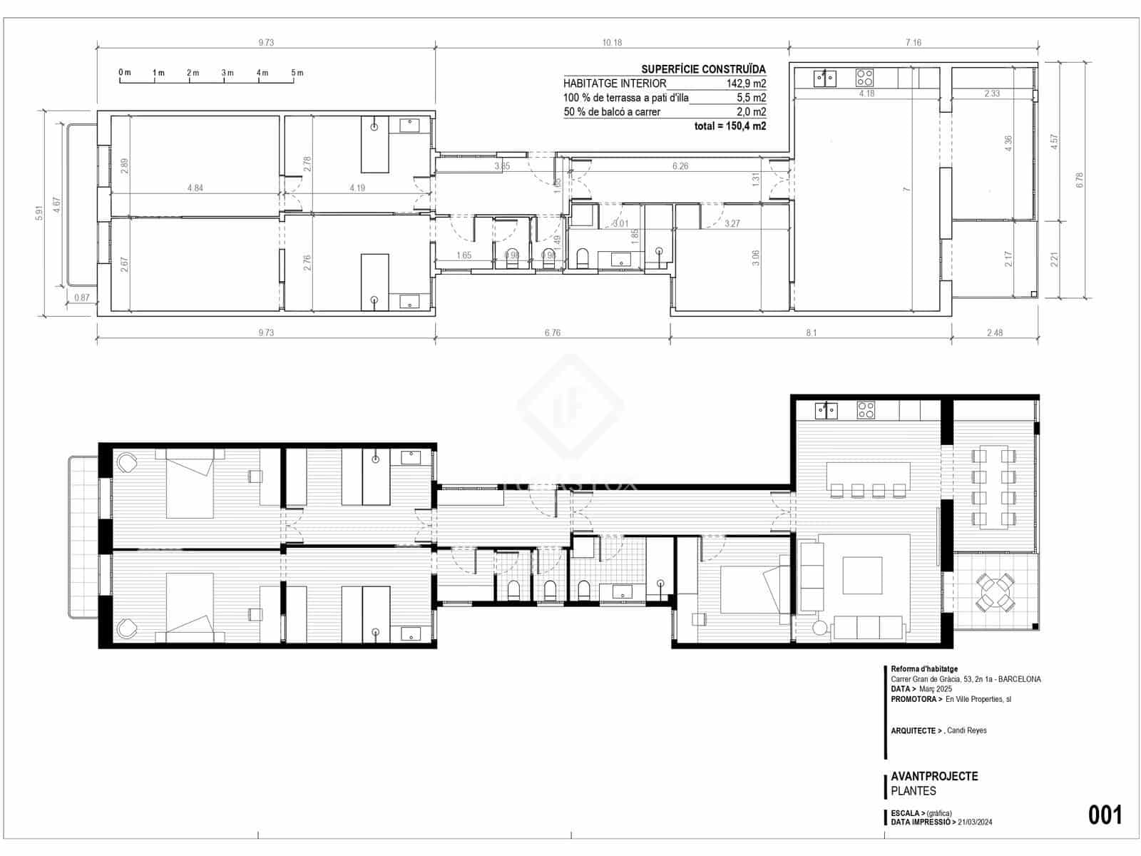 3 chambre Appartement à vendre à Barcelone ville - 1 350 000 € (Ref: 9013314)