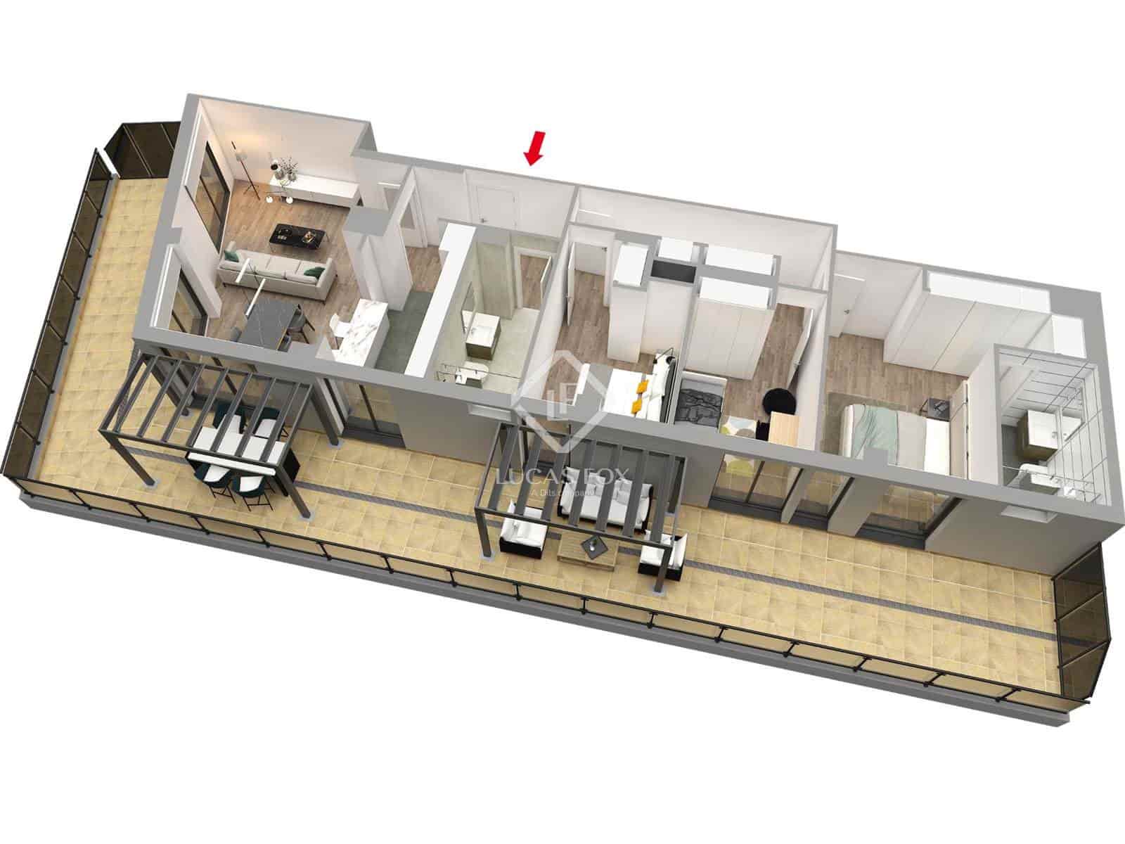 3 soveværelse Penthouse til salg i Valencia by med swimmingpool garage - € 795.000 (Ref: 9025415)