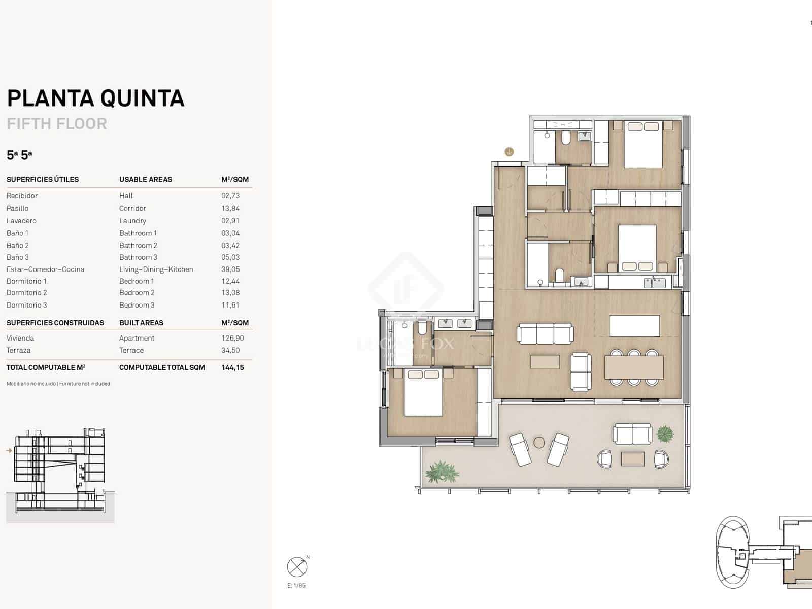 3 slaapkamer Appartement te koop in Barcelona stad met zwembad garage - € 1.880.000 (Ref: 9026977)