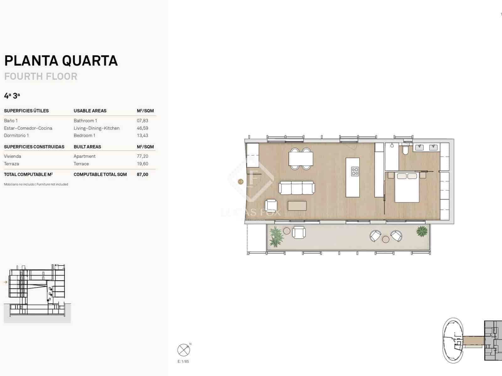 1 chambre Appartement à vendre à Barcelone ville avec piscine garage - 1 010 000 € (Ref: 9026979)