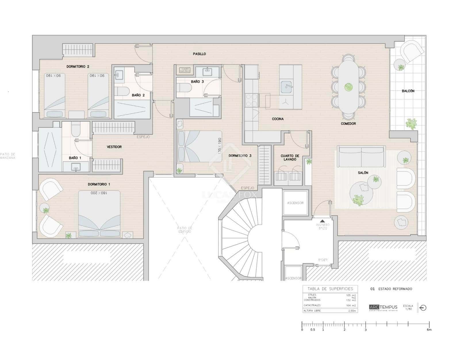 3 soveværelse Lejlighed til salg i Madrid by med garage - € 1.709.000 (Ref: 9030648)