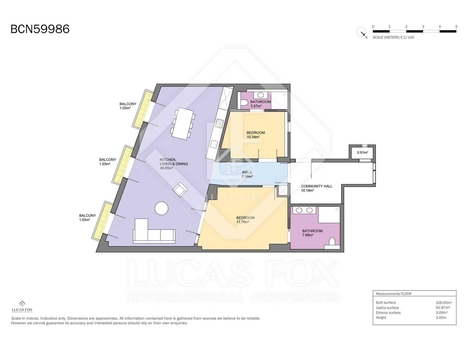 2 Zimmer Apartment zu verkaufen in Barcelona Stadt - 645.000 € (Ref: 9030728)