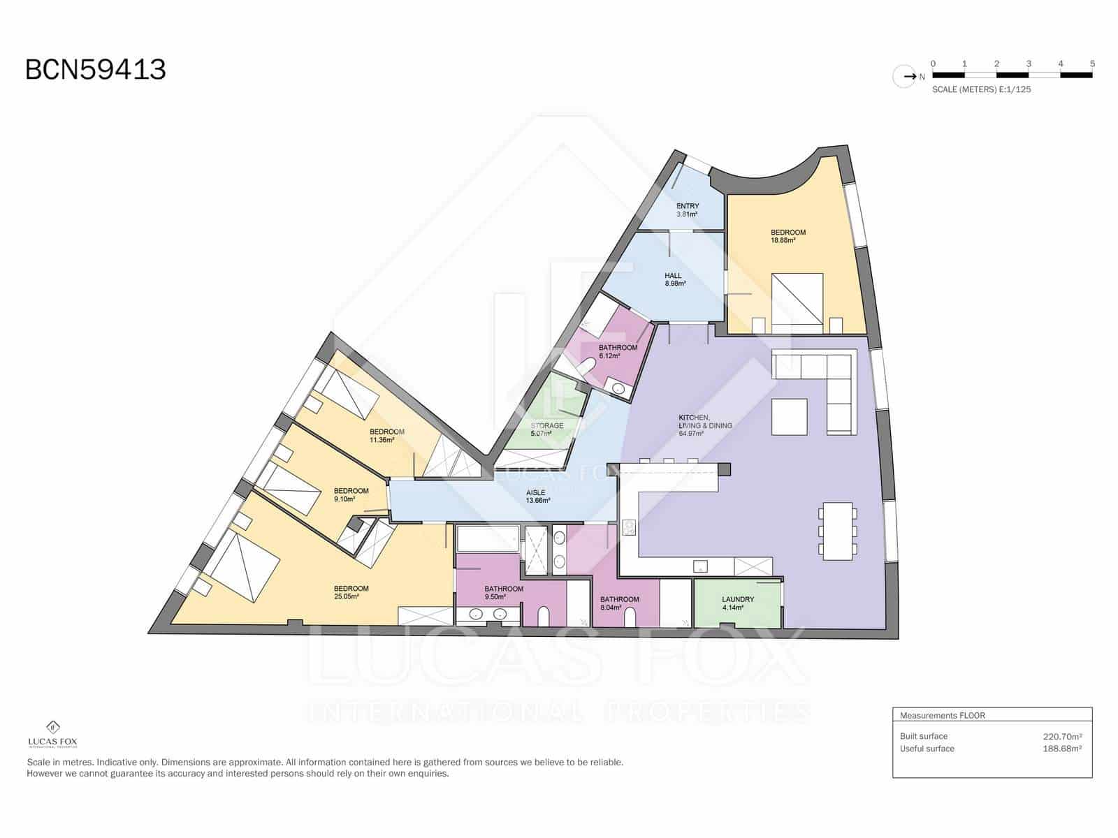 Apartamento de 4 habitaciones en Barcelona ciudad en venta - 1.250.000 € (Ref: 9033530)
