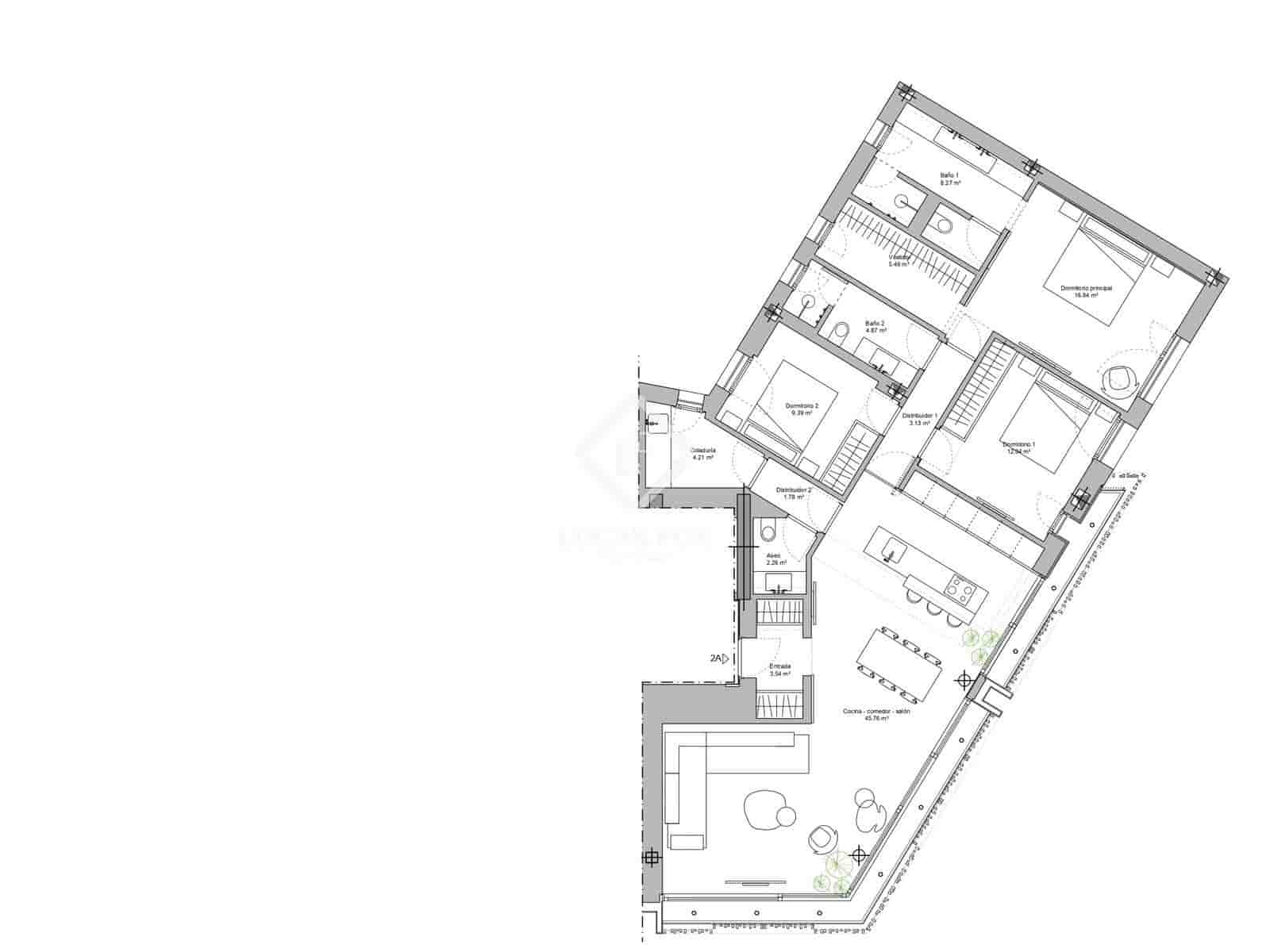 3 soveværelse Lejlighed til salg i Palma de Mallorca med swimmingpool - € 1.950.000 (Ref: 9081034)