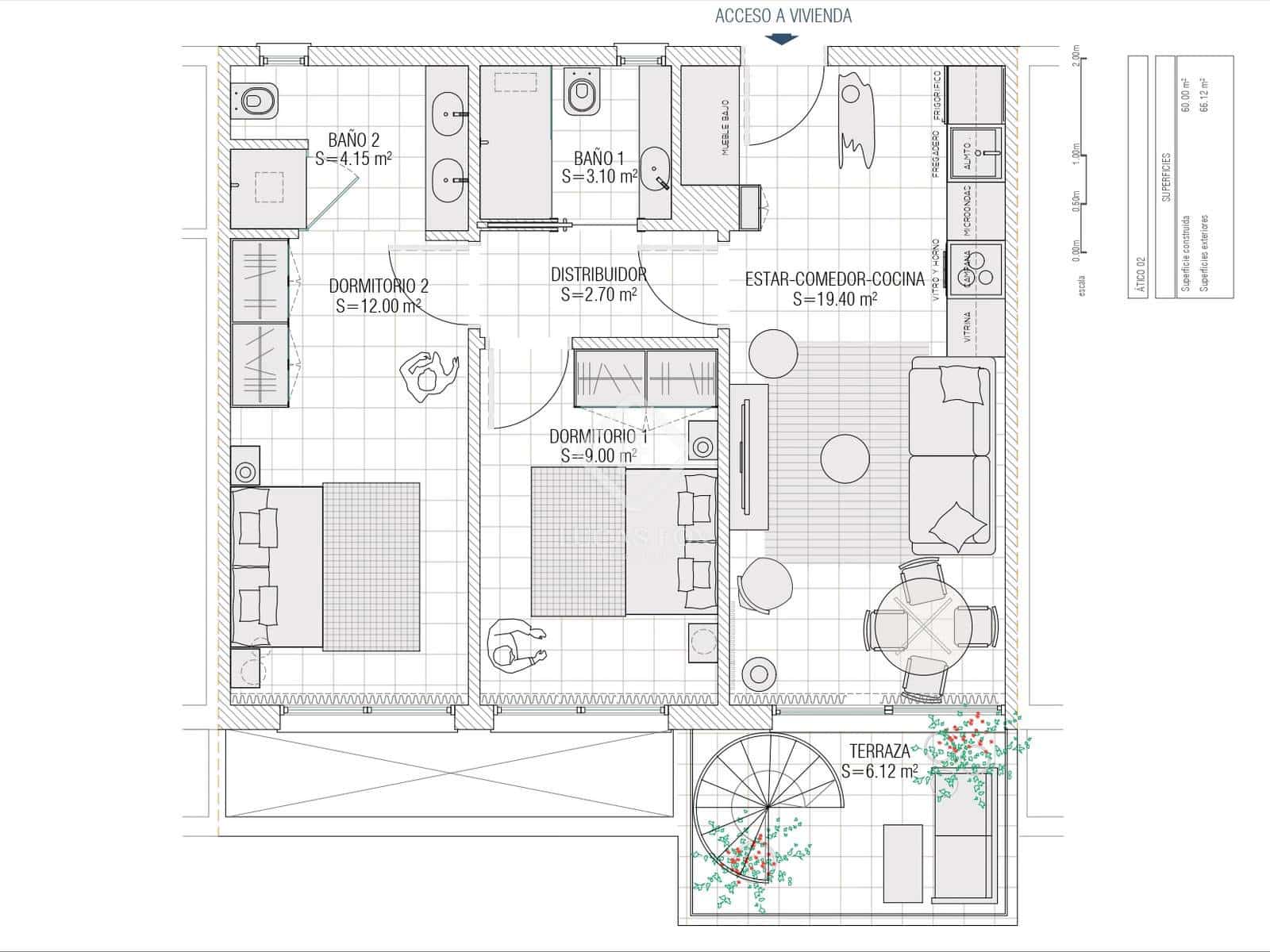2 camera da letto Appartamento in vendita in Sant Antoni de Portmany con garage - 550.000 € (Rif: 9097357)