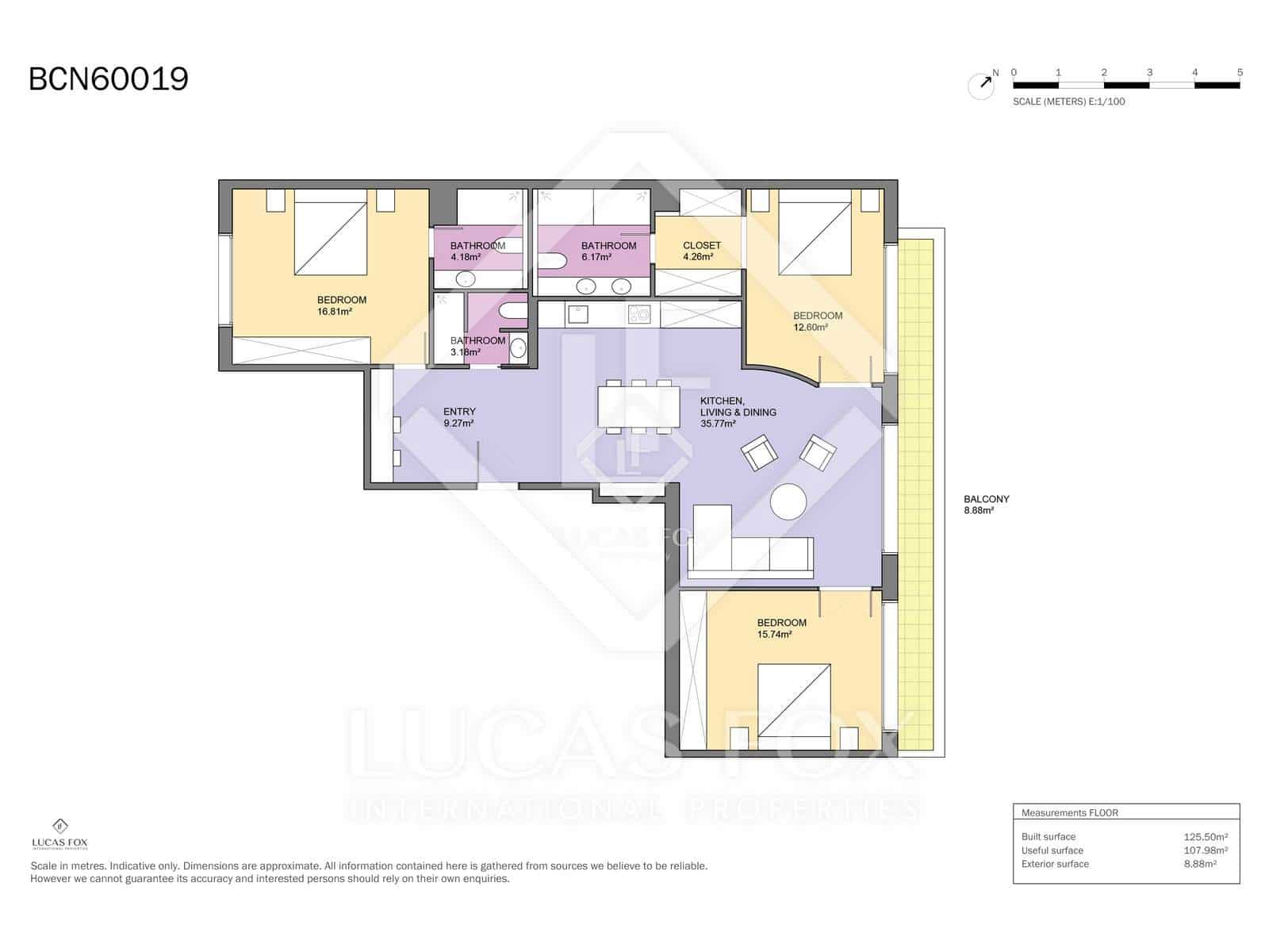 3 slaapkamer Appartement te koop in Barcelona stad - € 990.000 (Ref: 9100011)