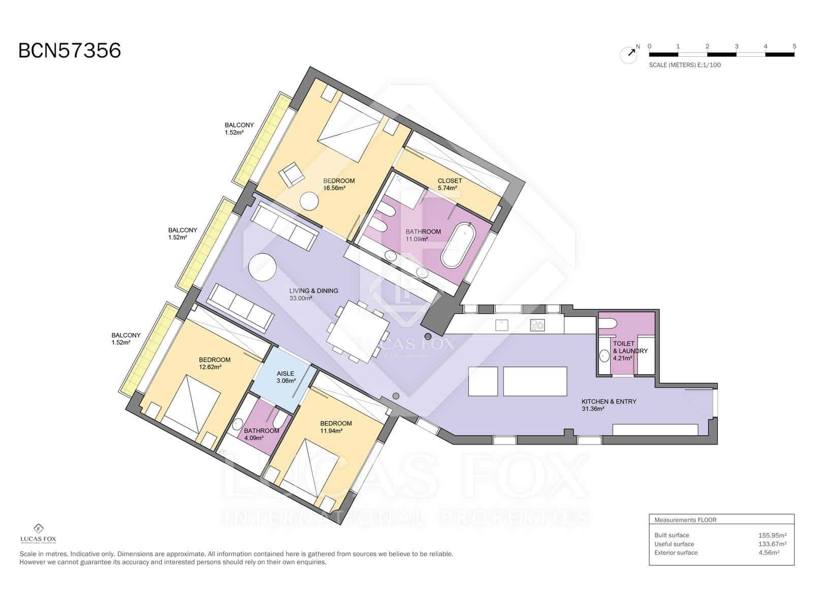 3 Zimmer Apartment zu verkaufen in Barcelona Stadt - 1.250.000 € (Ref: 9100012)
