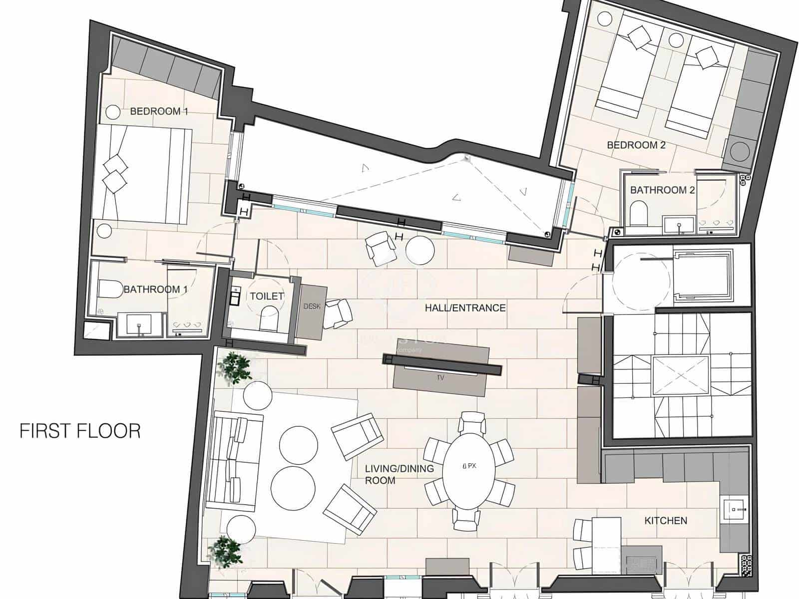 2 soveværelse Lejlighed til salg i Palma de Mallorca med garage - € 1.295.000 (Ref: 9101631)