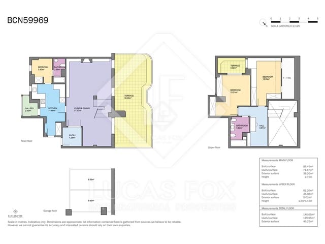 3 quarto Penthouse para venda em Barcelona cidade com garagem - 1 450 000 € (Ref: 9101729)