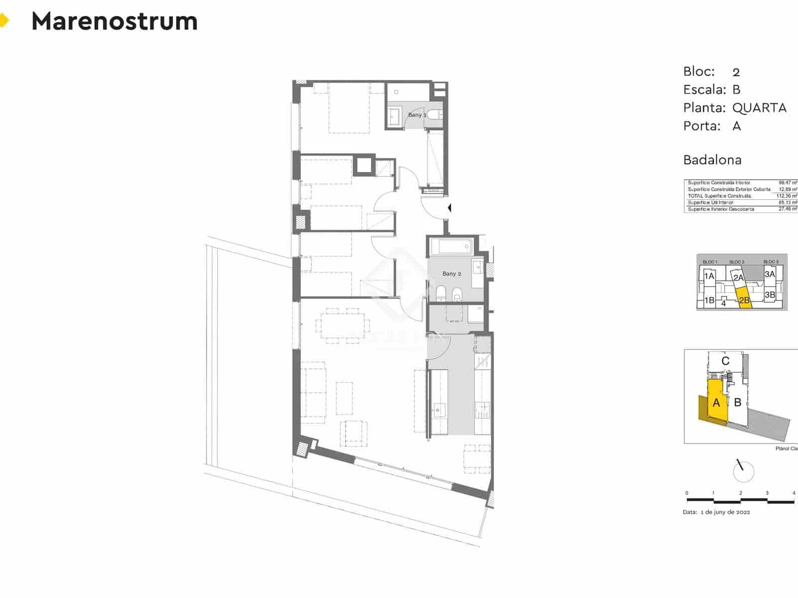 3 soveværelse Lejlighed til salg i Badalona med swimmingpool garage - € 636.000 (Ref: 9103880)