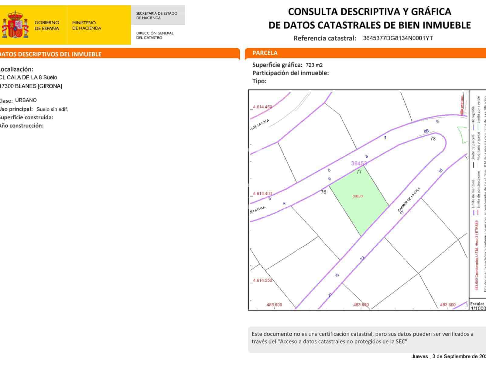 Building Plot for sale in Blanes - € 695,000 (Ref: 9107684)
