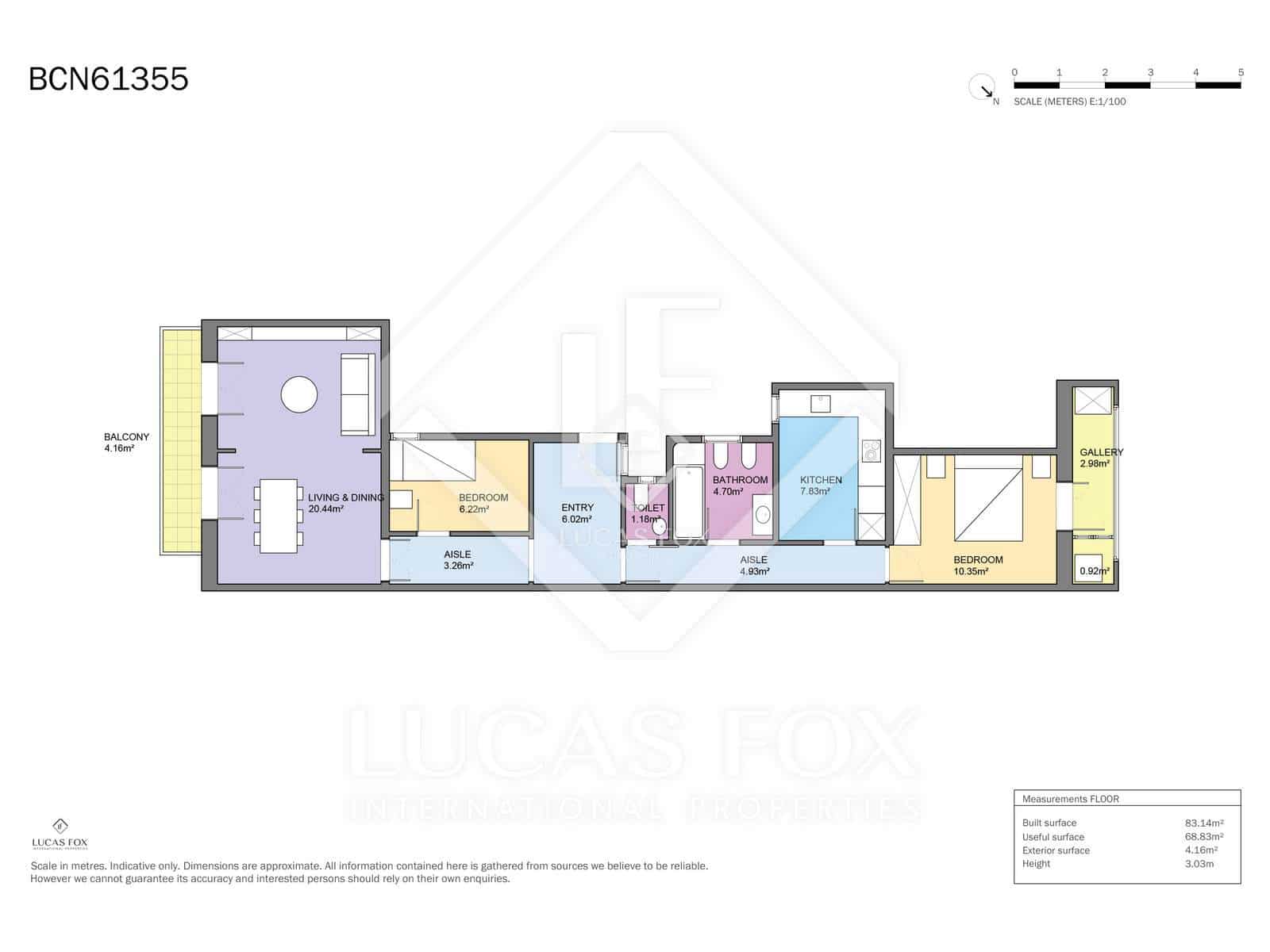 2 soveværelse Lejlighed til salg i Barcelona by - € 550.000 (Ref: 9127216)