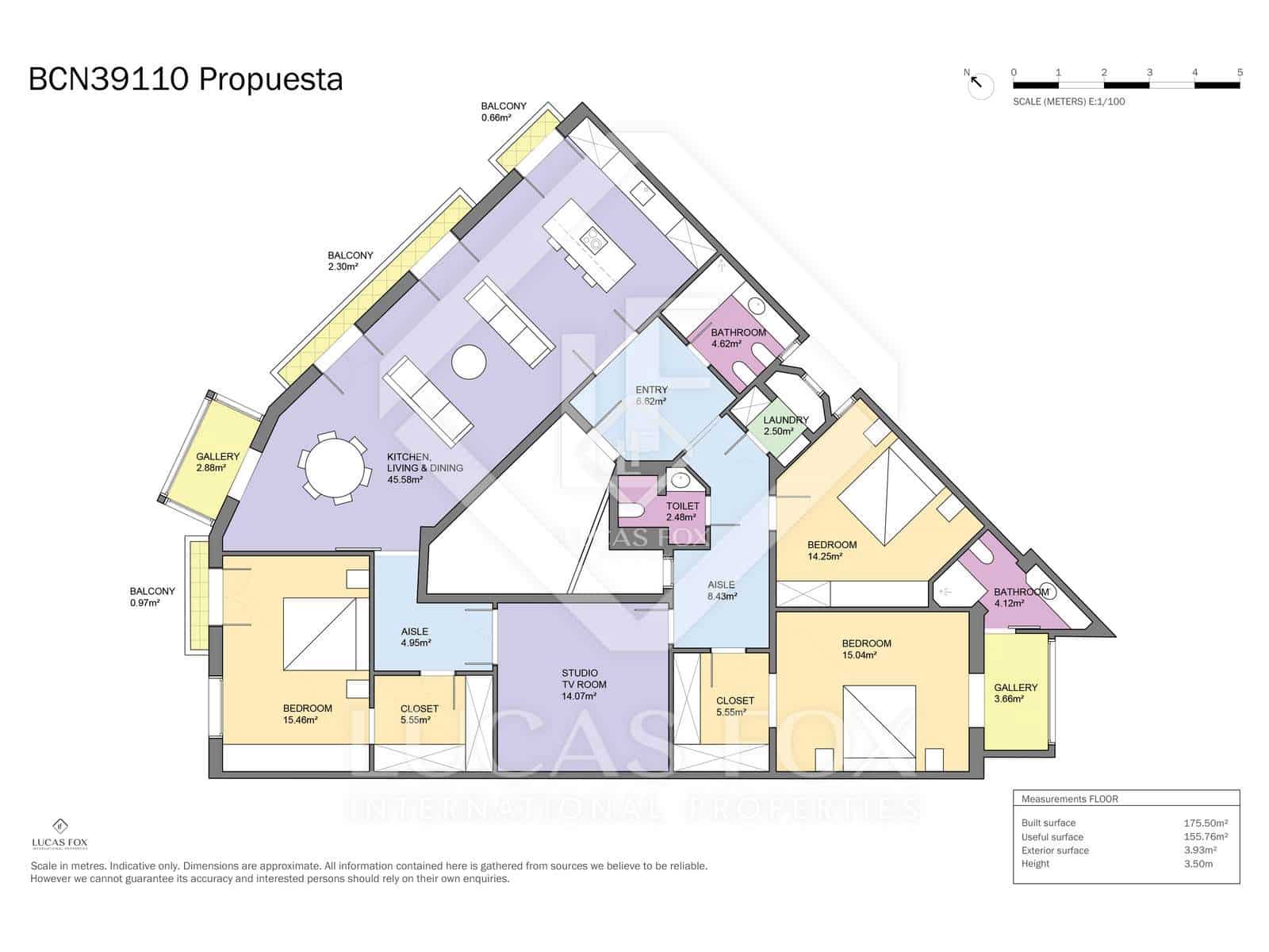2 Zimmer Apartment zu verkaufen in Barcelona Stadt - 1.092.000 € (Ref: 9135904)