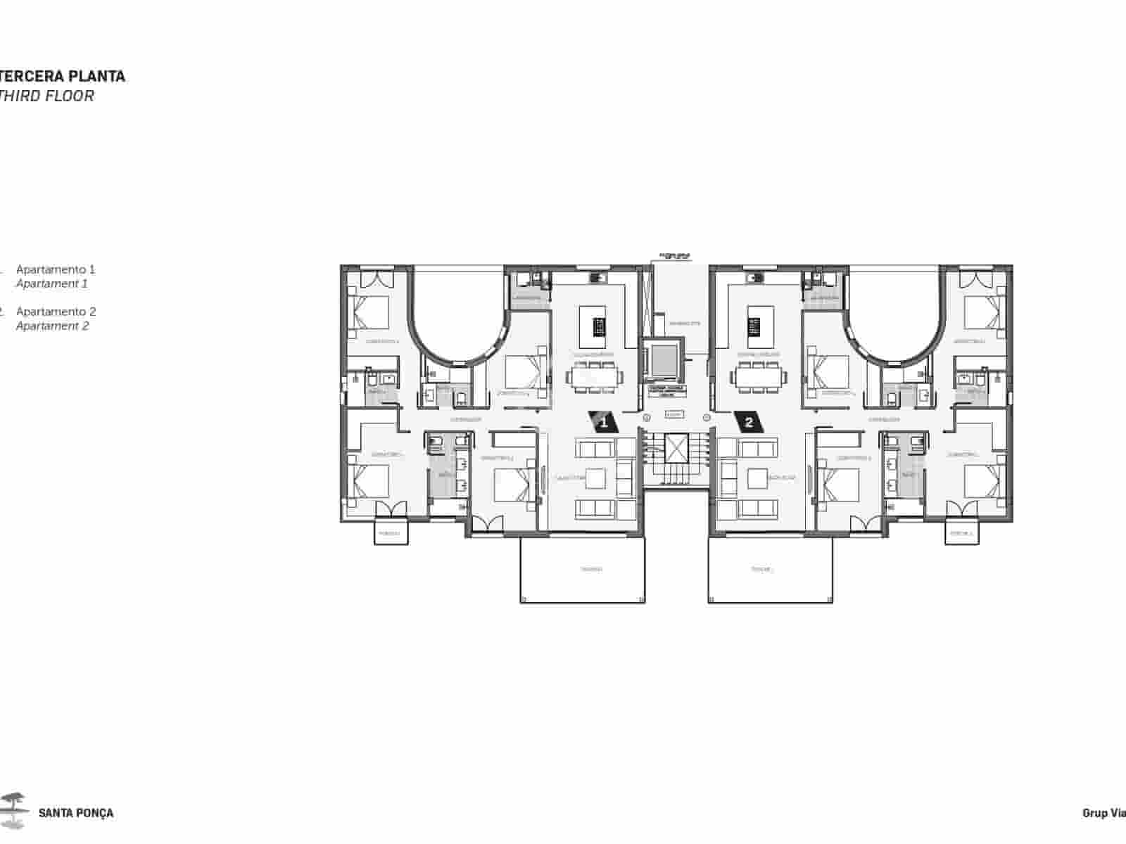 4 sypialnia Apartament na sprzedaż w Santa Ponsa z basenem garażem - 2 820 000 € (Ref: 9138228)