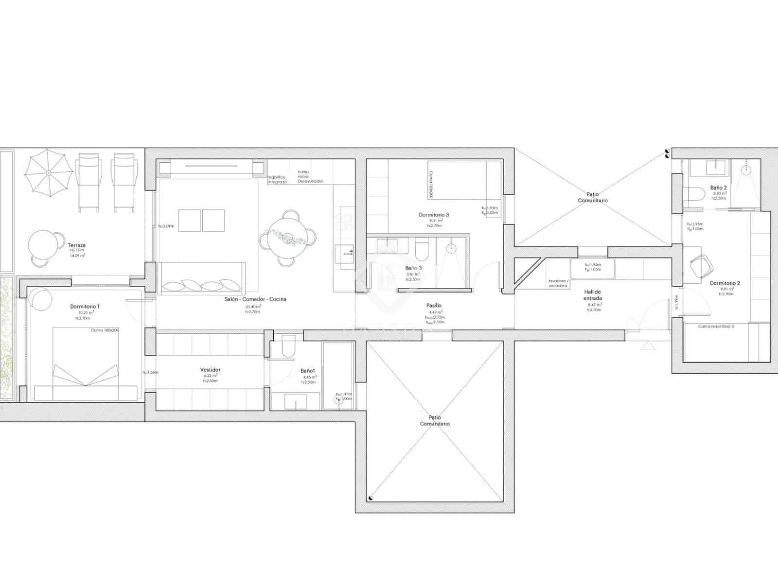 3 soveværelse Penthouse til salg i Madrid by - € 1.590.000 (Ref: 9144649)