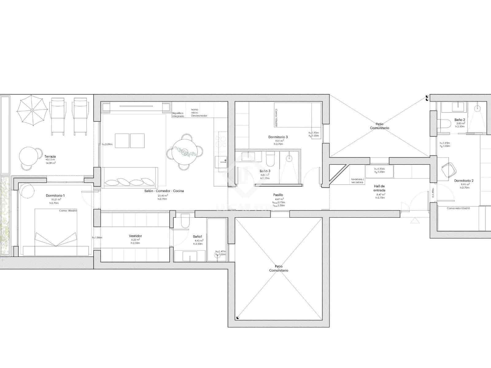 3 soveværelse Penthouse til salg i Madrid by - € 1.590.000 (Ref: 9144649)