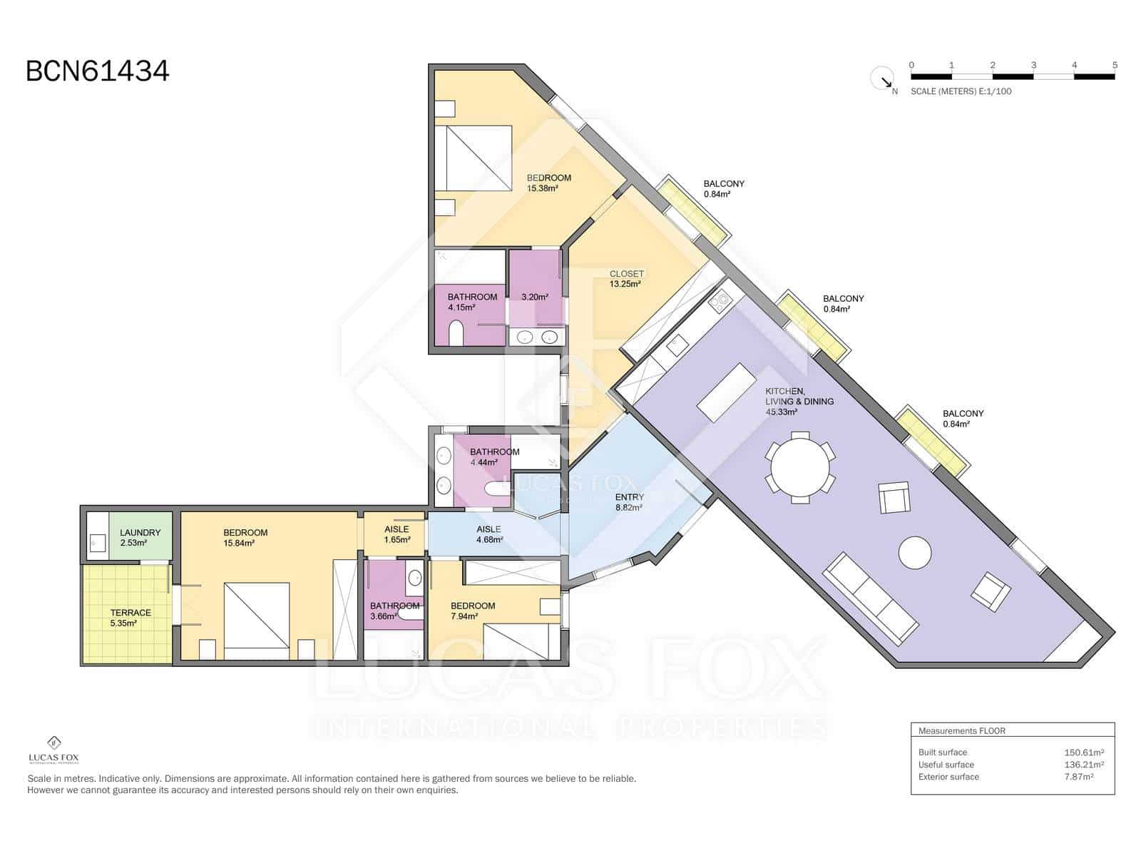 3 soveværelse Lejlighed til salg i Barcelona by - € 1.090.000 (Ref: 9150620)