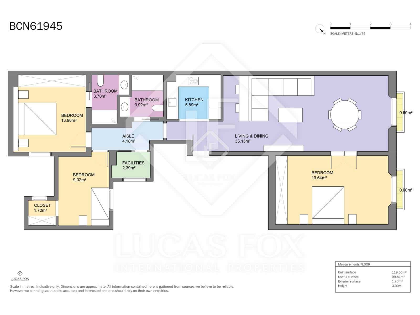 3 makuuhuone Huoneisto myytävänä paikassa Barcelona kaupunki mukana uima-altaan - 925 000 € (Ref: 9153209)