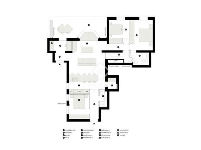 3 slaapkamer Penthouse te koop in Castellana, Madrid stad - € 2.420.000 (Ref: 9203511)