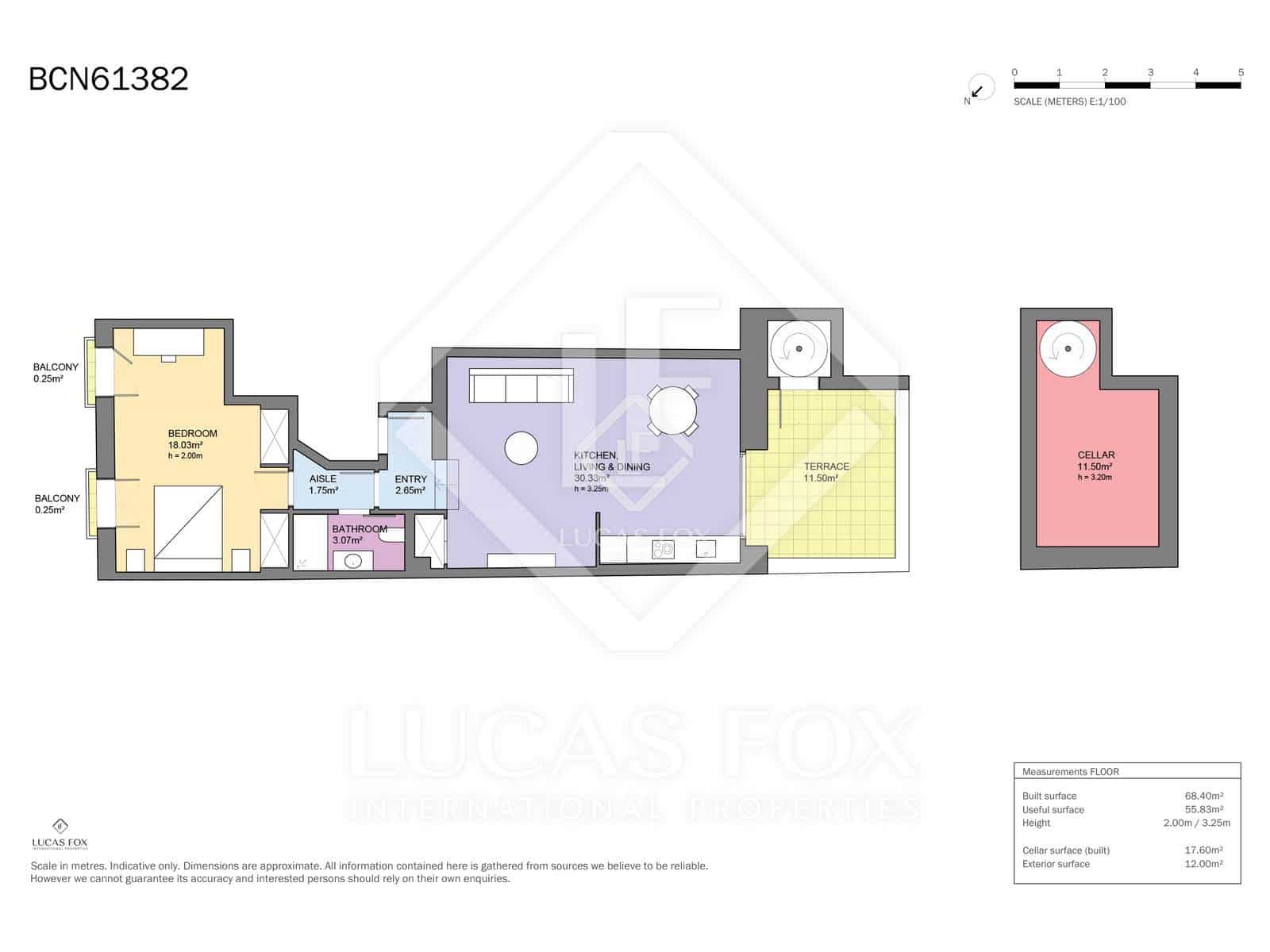 1 slaapkamer Appartement te koop in Barcelona stad - € 299.000 (Ref: 9207343)