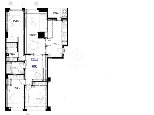 3 slaapkamer Appartement te koop in Valencia stad met zwembad garage - € 695.000 (Ref: 9207806)