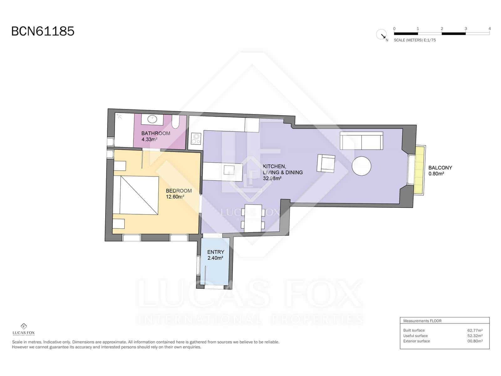 1 soveværelse Lejlighed til salg i Barcelona by - € 395.000 (Ref: 9248906)