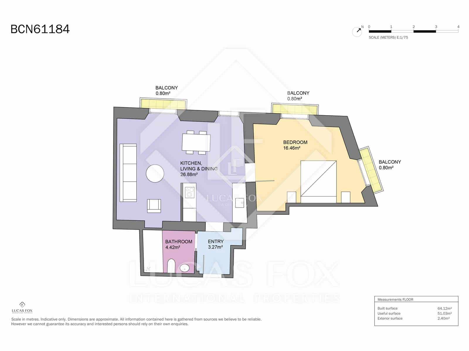 1 slaapkamer Appartement te koop in Barcelona stad - € 415.000 (Ref: 9248907)