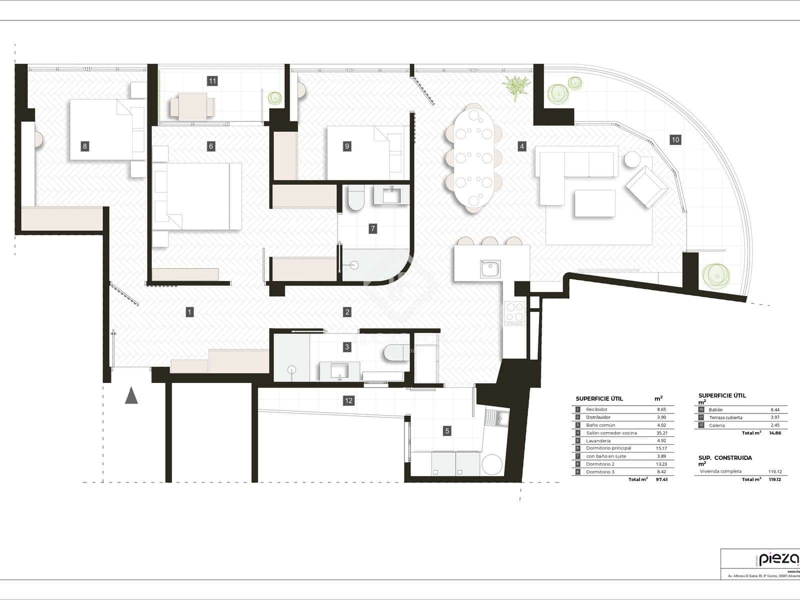 3 bedroom Apartment for sale in Alicante / Alacant city - € 699,900 (Ref: 9255786)