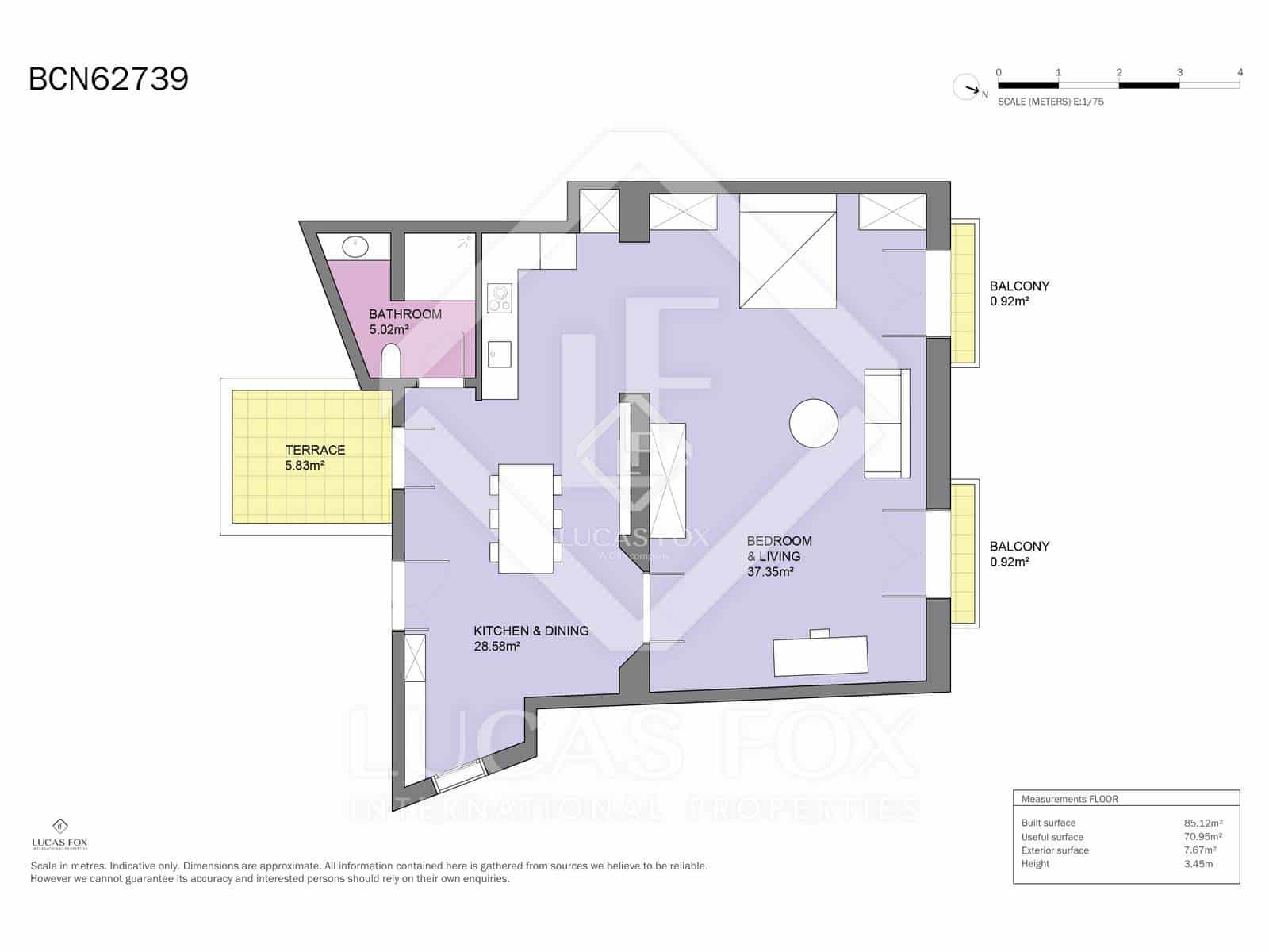 1 slaapkamer Appartement te koop in Barcelona stad - € 475.000 (Ref: 9263370)