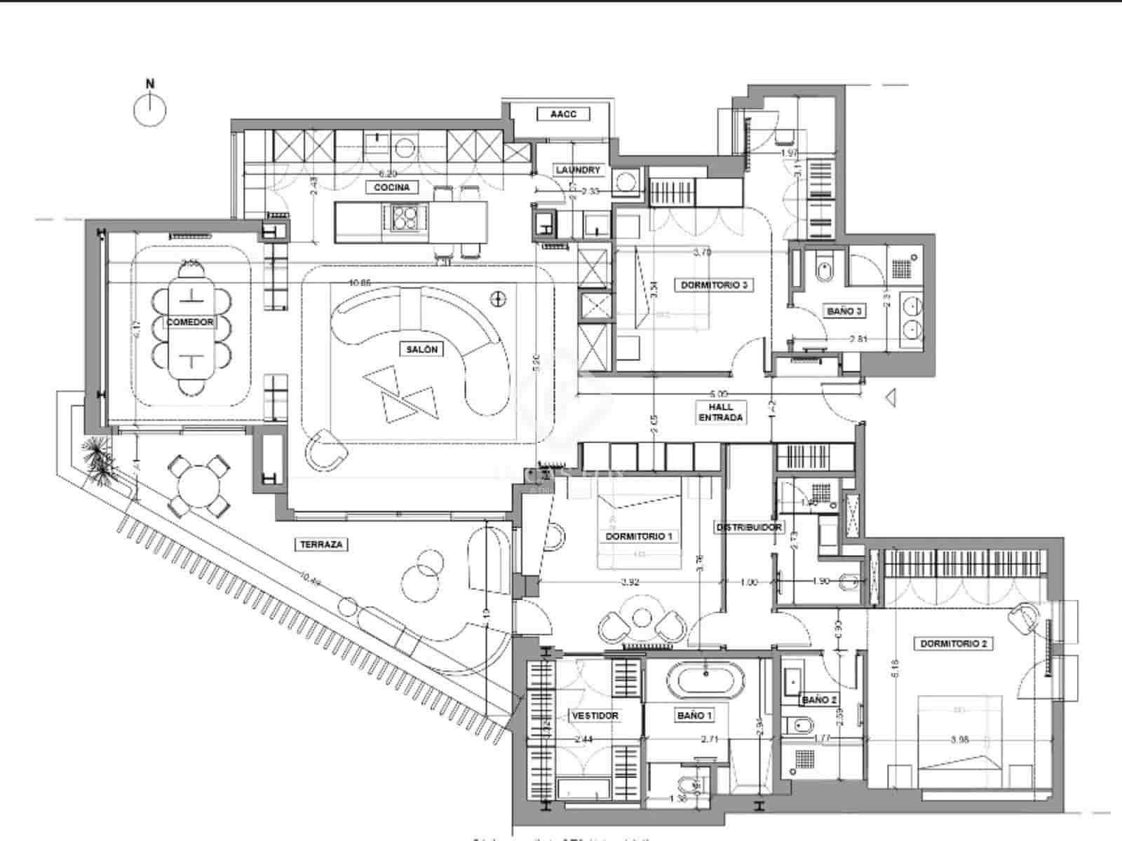 3 soveværelse Lejlighed til salg i Madrid by med garage - € 5.500.000 (Ref: 9267676)