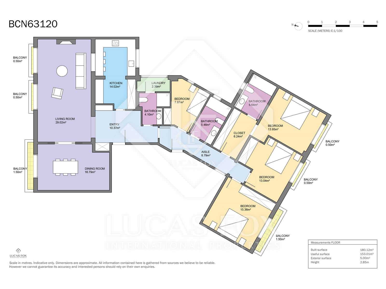 4 chambre Appartement à vendre à Barcelone ville - 1 590 000 € (Ref: 9273051)