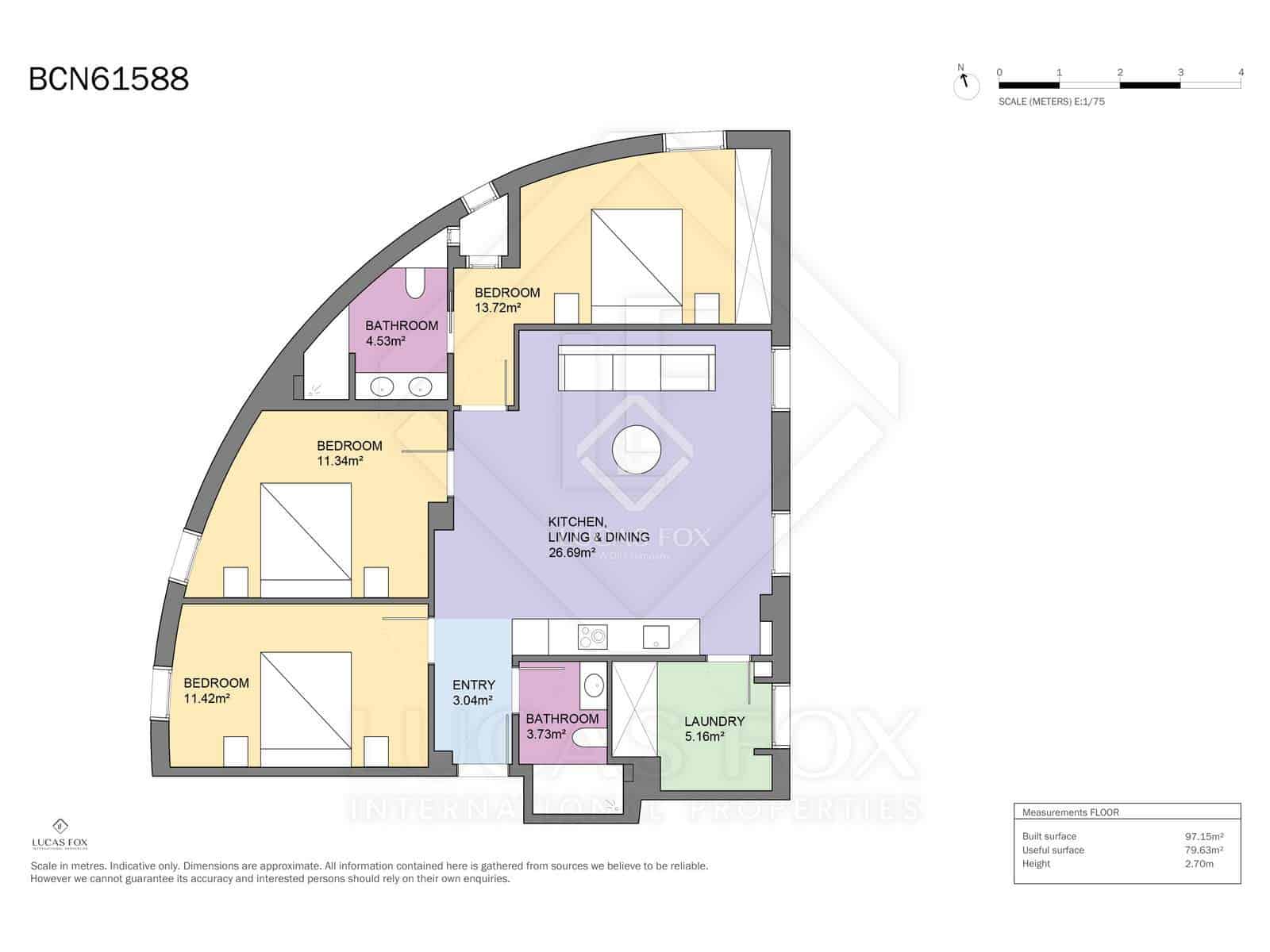 Apartamento de 3 habitaciones en Barcelona ciudad en venta - 695.000 € (Ref: 9282594)