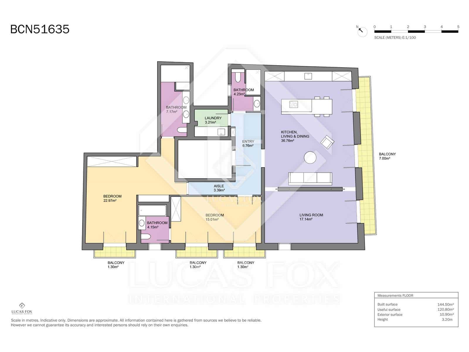 3 soveværelse Lejlighed til leje i Barcelona by - € 5.200 (Ref: 9298969)