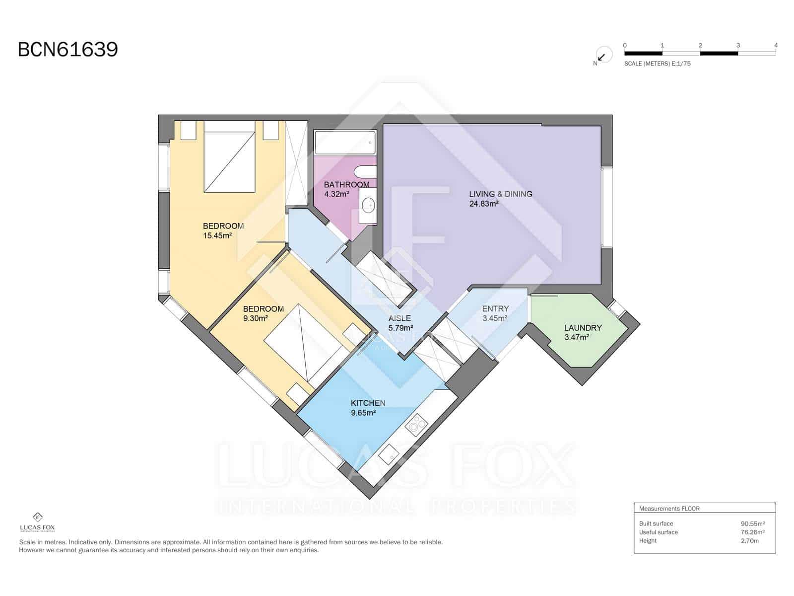 2 makuuhuone Huoneisto myytävänä paikassa Barcelona kaupunki mukana 
autotalli - 570 000 € (Ref: 9306966)