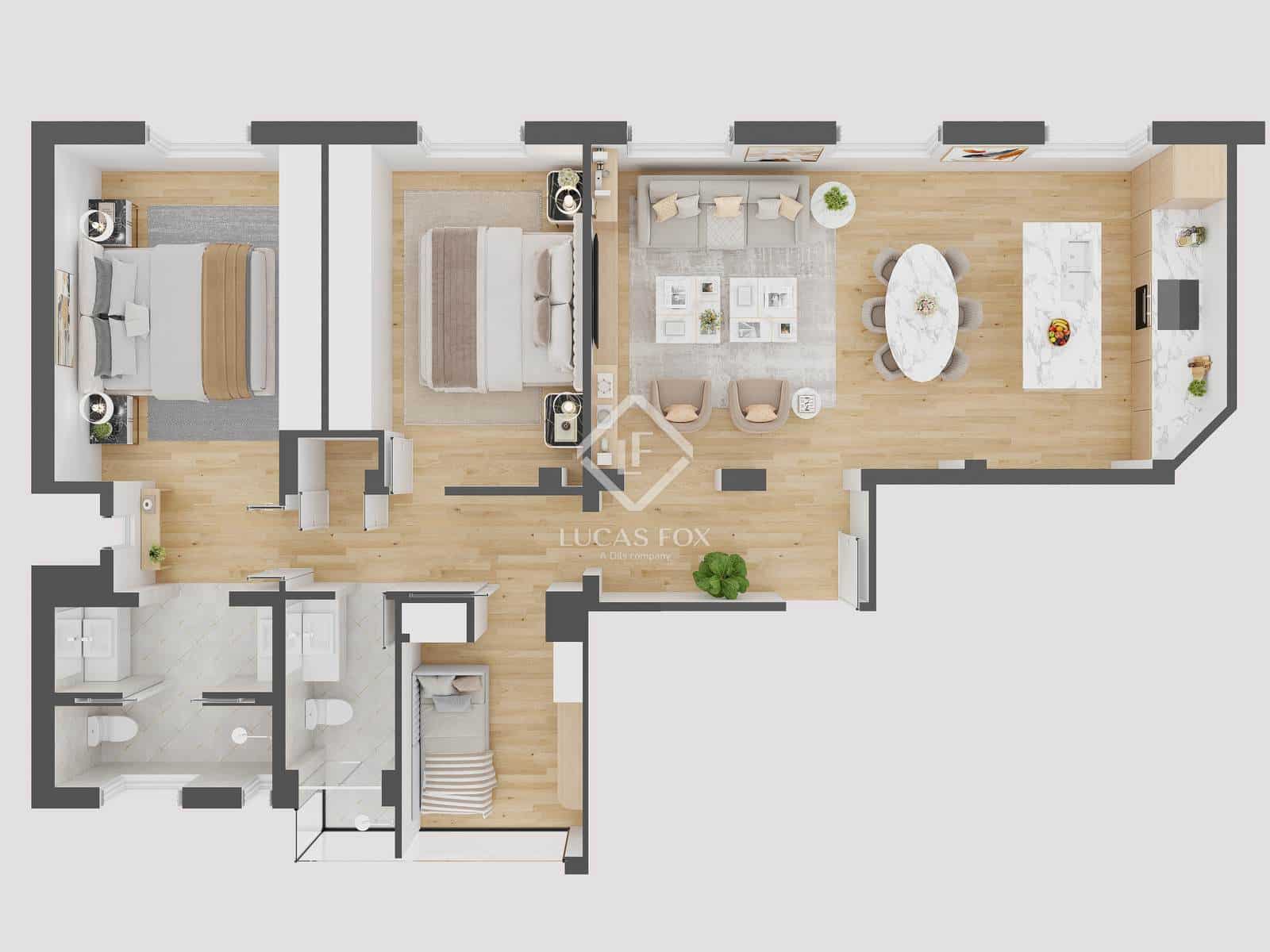 2 soveværelse Lejlighed til salg i Madrid by - € 2.200.000 (Ref: 9307108)