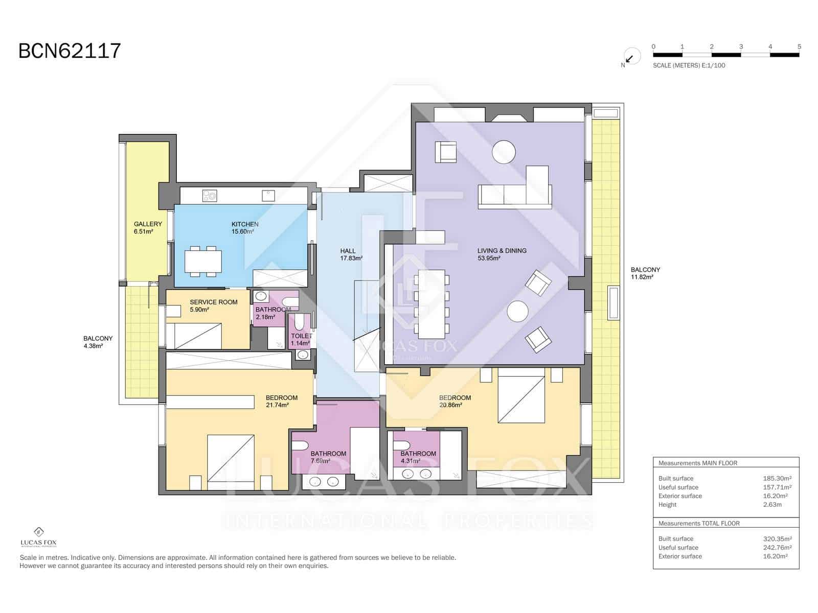 6 sovrum Takvåning till salu i Barcelona stad med garage - 1 875 000 € (Ref: 9315214)