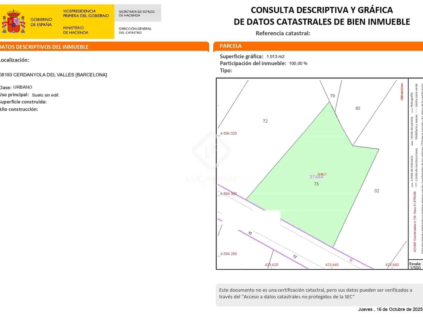 Terrain à Bâtir à vendre à Bellaterra - 495 000 € (Ref: 9315217)