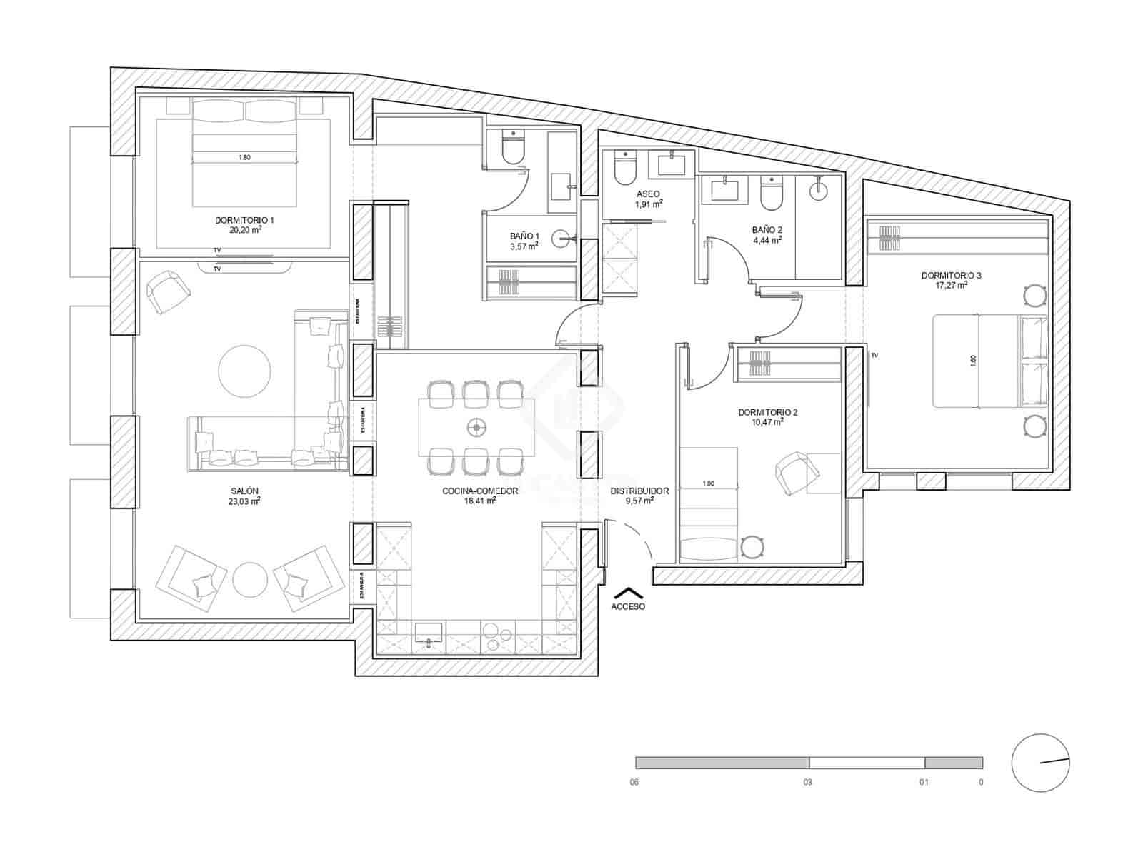 3 Zimmer Apartment zu verkaufen in Madrid Stadt - 1.150.000 € (Ref: 9316985)