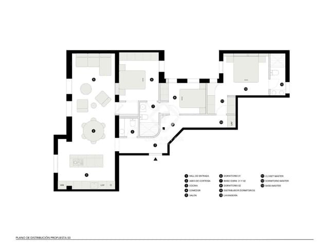 3 makuuhuone Huoneisto myytävänä paikassa Goya, Madrid kaupunki - 1 495 000 € (Ref: 9325619)