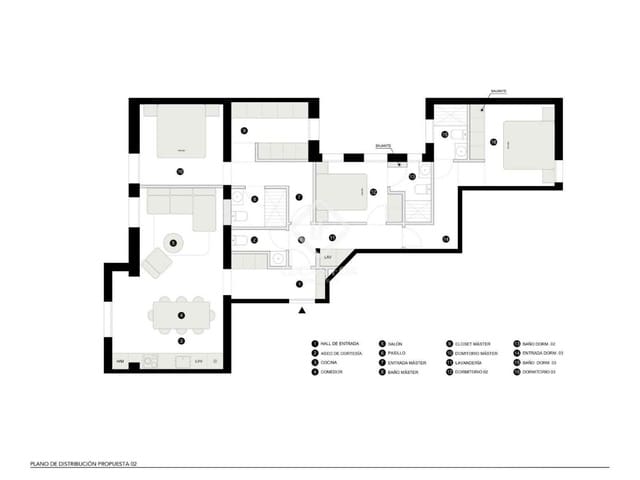 3 makuuhuone Huoneisto myytävänä paikassa Goya, Madrid kaupunki - 1 495 000 € (Ref: 9325619)