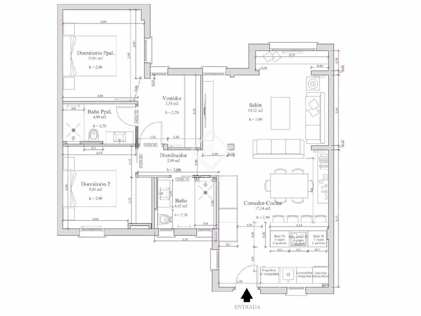 2 sypialnia Apartament na sprzedaż w Miasto Madryt - 1 550 000 € (Ref: 9340261)