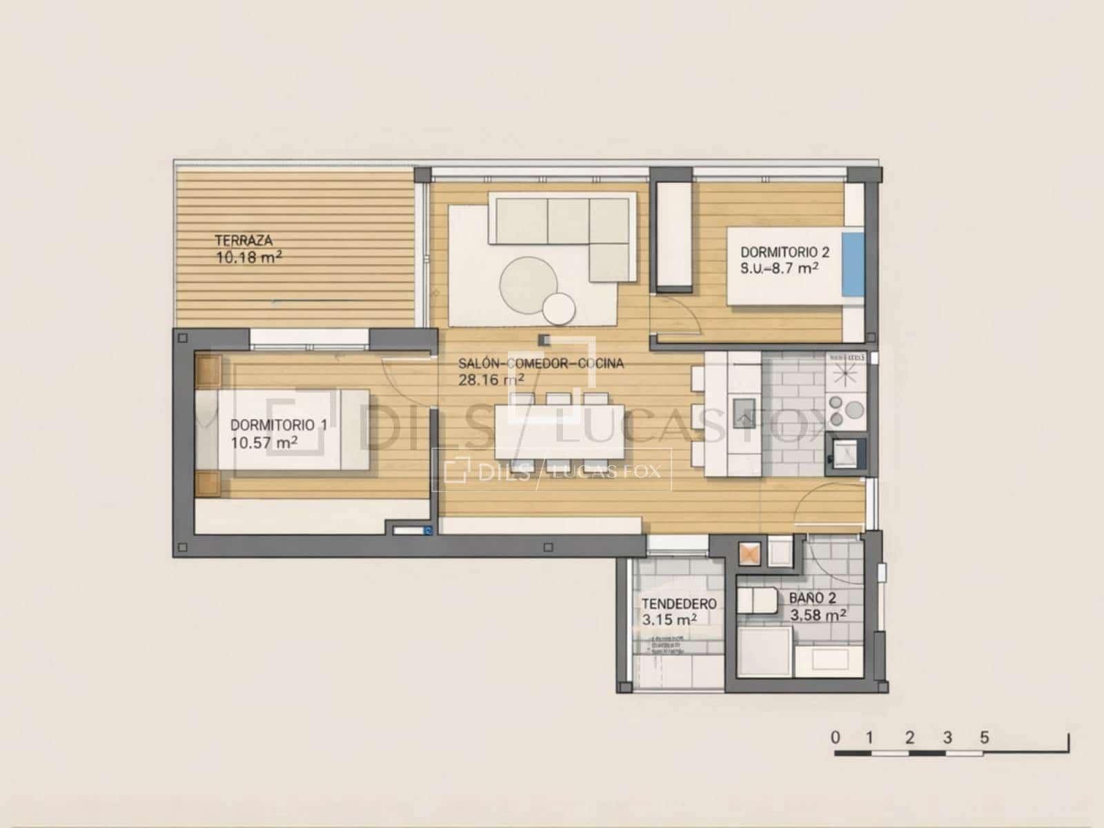 2 slaapkamer Appartement te koop in Madrid stad met zwembad garage - € 784.600 (Ref: 9345658)
